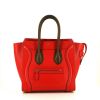 Celine  Luggage Micro handbag  in red and brown leather - 360 thumbnail