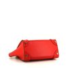 Sac à main Celine Luggage en cuir rouge et marron - Detail D4 thumbnail
