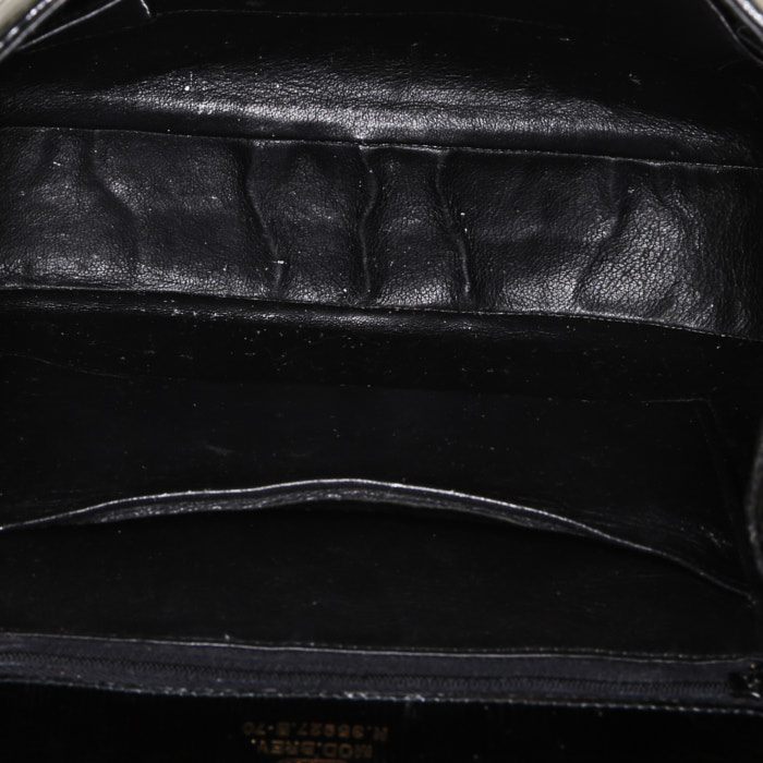 Bolso de mano Gucci Vintage en cocodrilo negro - Detail D2