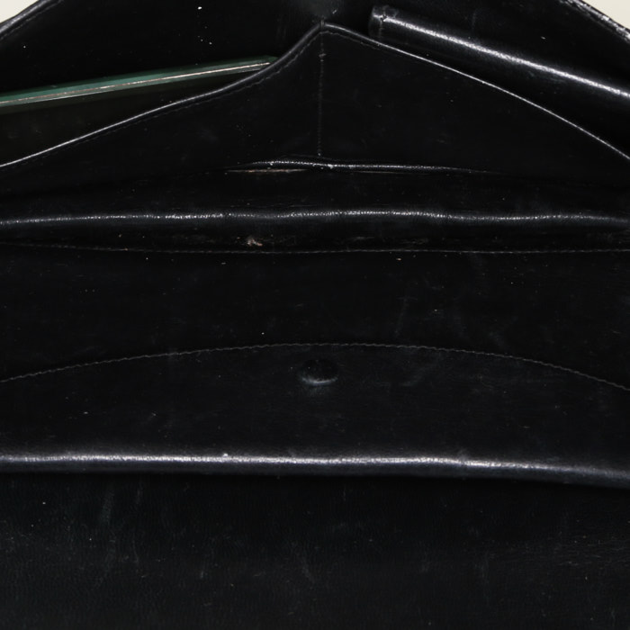 Bolso de mano Hermès Chaîne D'ancre en cocodrilo negro - Detail D2