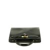 Hermès Kelly 35 cm handbag  in black porosus crocodile - 360 Front thumbnail