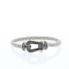 Fred Force 10 large model bracelet in white gold,  stainless steel and diamonds - 360 thumbnail
