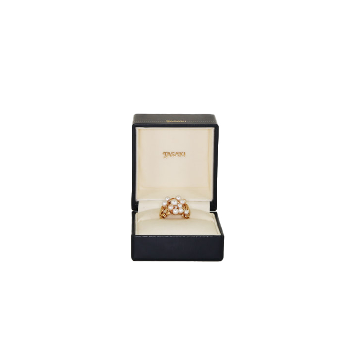 Tasaki ring in yellow gold, pearls and diamonds - Detail D2