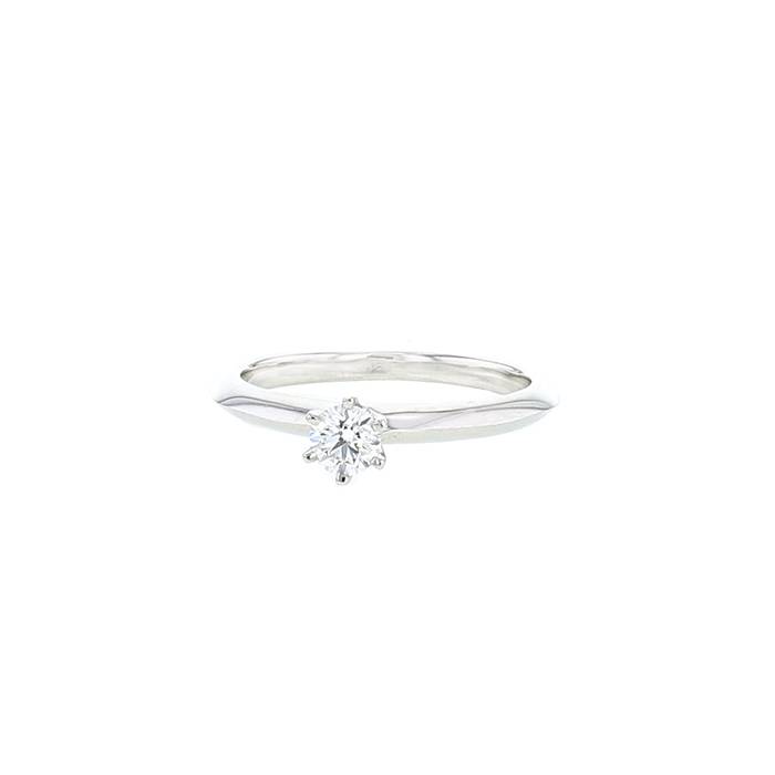 Bague solitaire Tiffany & Co Setting en platine et diamant (0,23 carat) - 00pp