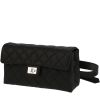 Chanel  Pochette ceinture clutch-belt  in black quilted grained leather - 00pp thumbnail