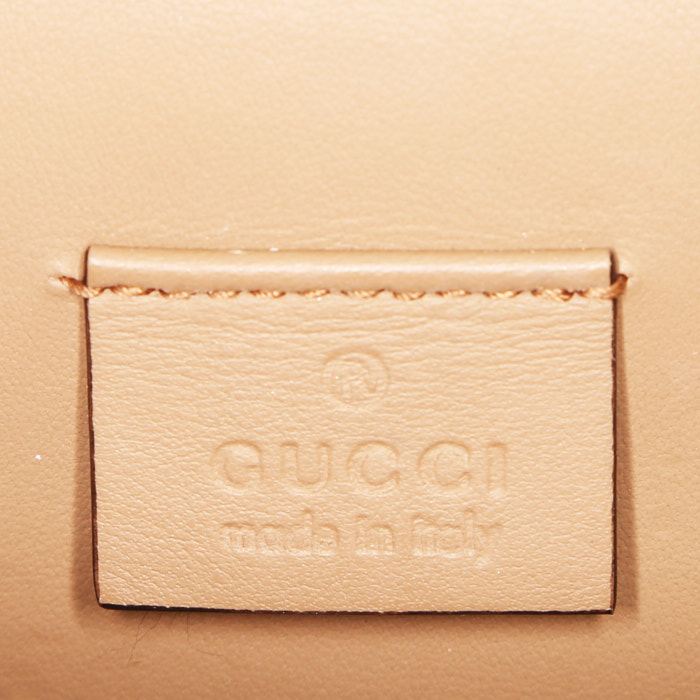Borsa da spalla o a mano Gucci Dionysus modello piccolo in camoscio beige e pelle beige - Detail D4