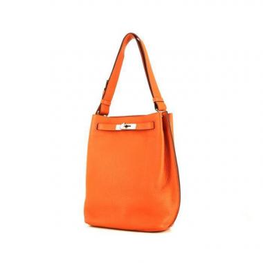 Hermes 50cm Orange H Swift Leather Kelly Relax Travel Bag with