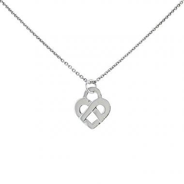 Collier Poiray Coeur Entrelacé moyen modèle en or blanc Collier Poiray Coeur Entrelacé moyen modèle en or blanc