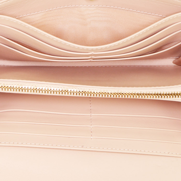 Portafogli Dior Cannage in pelle rosa cannage - Detail D2