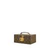 Louis Vuitton Petite Malle trunk in ebene monogram canvas and natural leather - 00pp thumbnail