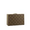 Louis Vuitton Petite Malle trunk in ebene monogram canvas and natural leather - Detail D4 thumbnail