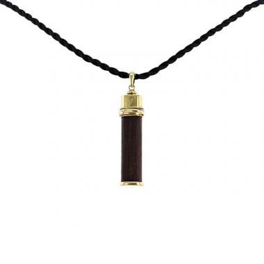 Ciondolo Cartier Touch Wood in legno amoretto e 3 ori