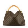 Shopping bag Louis Vuitton Artsy modello medio in tela monogram marrone e pelle naturale - 360 thumbnail