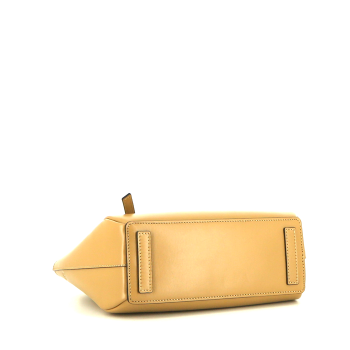 Bolso de mano Loewe Lazo mini en cuero liso beige - Detail D5