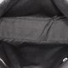 Sac bandoulière Burberry Messenger en toile noire et cuir noir - Detail D2 thumbnail