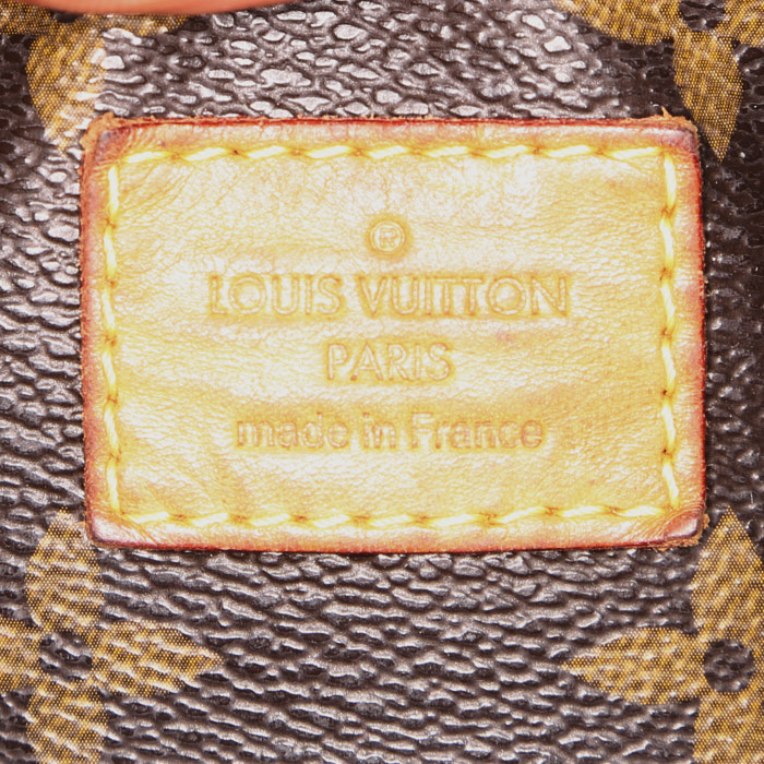 Bolso de mano Louis Vuitton  Sully en lona Monogram marrón y cuero natural - Detail D3