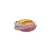 Cartier Trinity ring in pink gold,  sapphires and diamonds - 00pp thumbnail