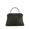 Fendi Peekaboo medium model handbag in black grained leather - 360 thumbnail