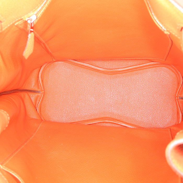 Bolso Hermès So Kelly en cuero togo naranja - Detail D2