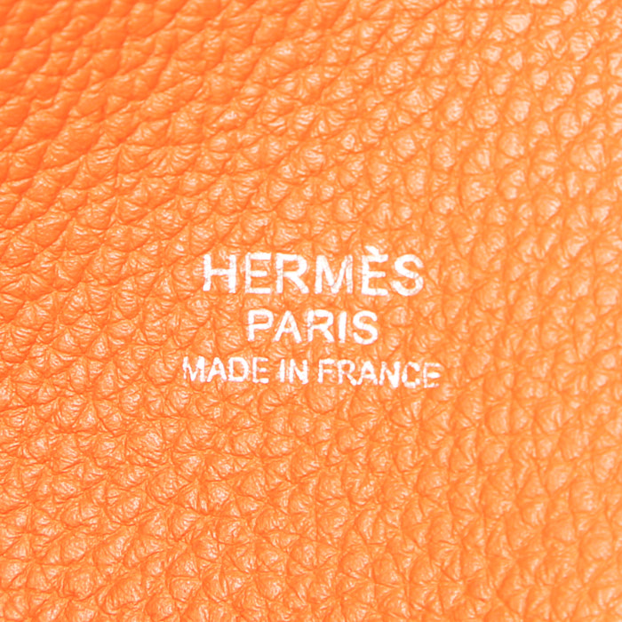 Bolso Hermès So Kelly en cuero togo naranja - Detail D3