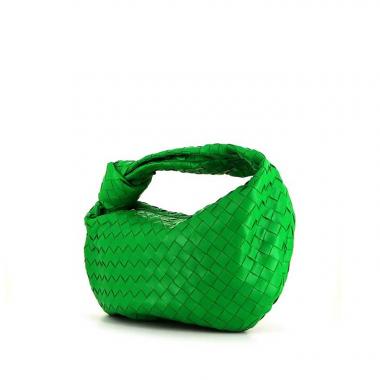 Bottega Veneta Teen Jodie messenger bag in green intrecciato leather