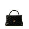 Chanel  Coco Handle shoulder bag  in black leather - 360 thumbnail