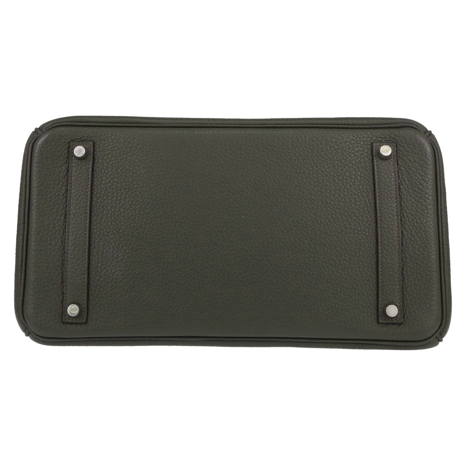 Sac à main Hermes Birkin 35 cm en cuir togo vert - Detail D1