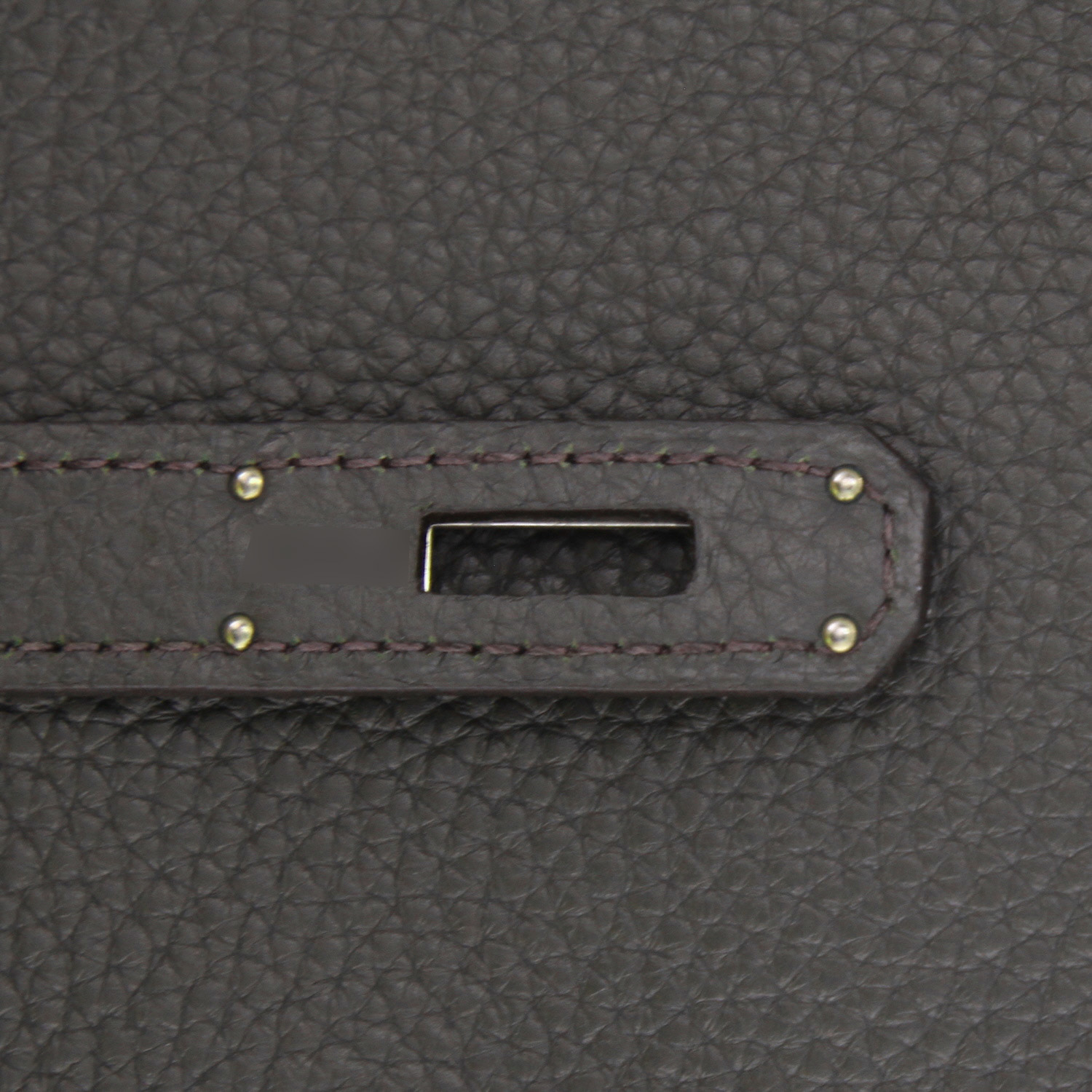 Hermes Birkin 35 cm handbag in green togo leather - Detail D4