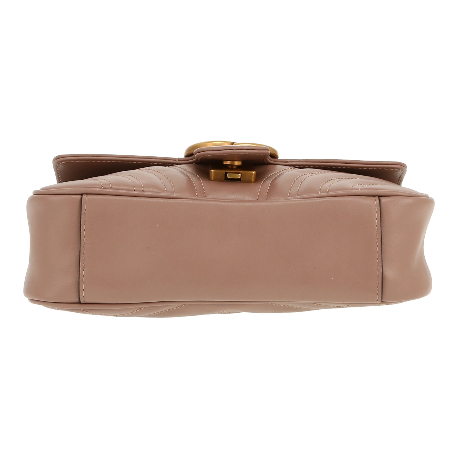 Borsa a tracolla Gucci  GG Marmont modello piccolo  in pelle trapuntata beige - Detail D1