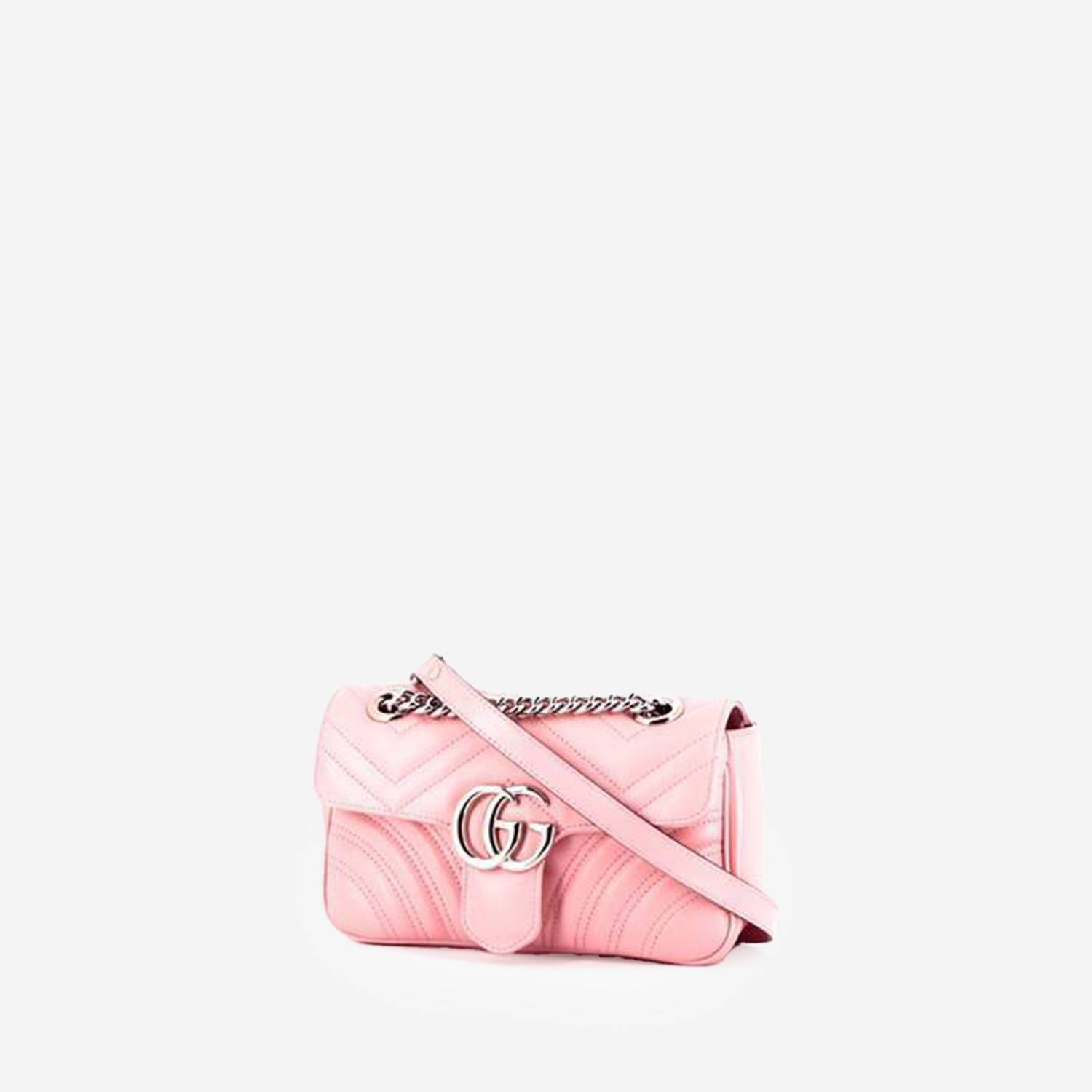 Bolso bandolera Gucci  GG Marmont en cuero acolchado rosa