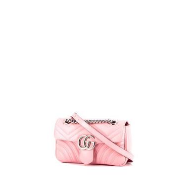 Bolso bandolera Gucci  GG Marmont en cuero acolchado rosa