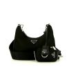 Prada Re-Edition 2005 shoulder bag in black canvas and leather - 360 thumbnail