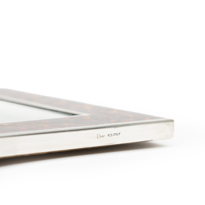 Christian Dior, two rare frames, in sterling silver, enamel, and shell imitation, signed, from the 1980’s - Detail D3