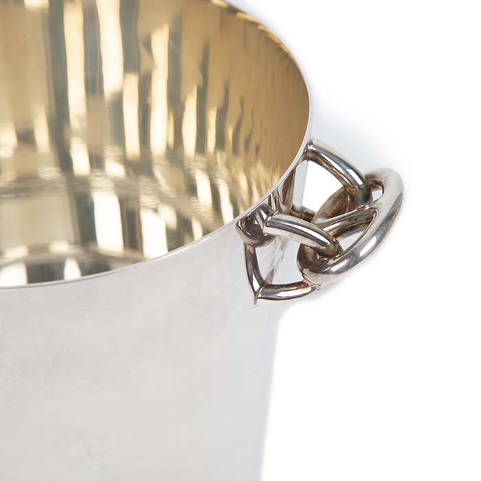 Hermès, Ice bucket "Chaîne d'ancre", in in silver plated metal by Ercuis, signed, beginning of the 1980's - Detail D1