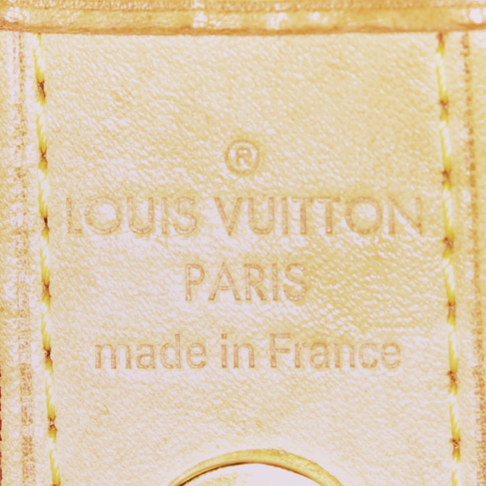Bolso de mano Louis Vuitton Galliera en lona Monogram marrón y cuero natural - Detail D3