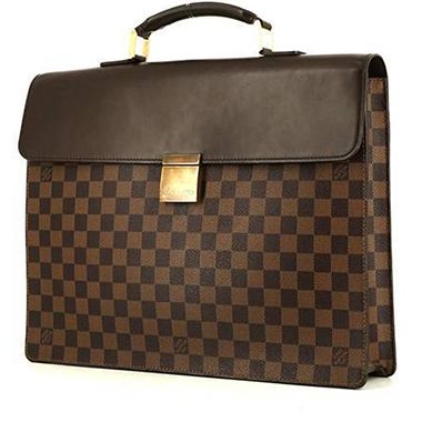 Louis Vuitton Damier Ebene & Purple Python Normandy Bag - Handbag | Pre-owned & Certified | used Second Hand | Unisex