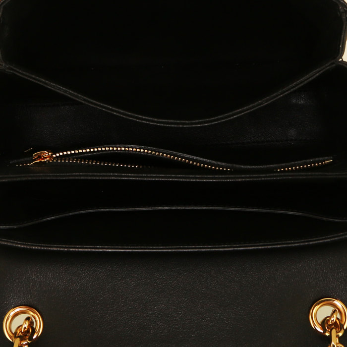 Celine C bag shoulder bag in black leather - Detail D3