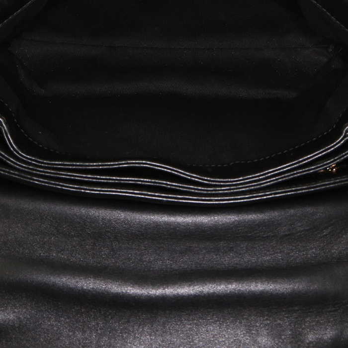 Lanvin Sugar handbag in black leather - Detail D2
