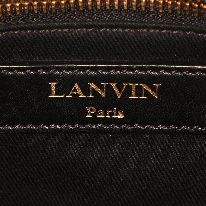 Bolso de mano Lanvin Sugar en cuero negro - Detail D3