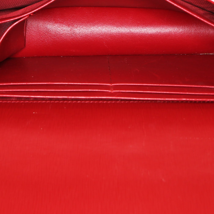 Pochette Prada en cuir bordeaux - Detail D3