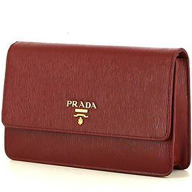 Prada Re-nylon Burgundy Synthetic Clutch Bag () In Brown