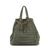 Saint Laurent Overseas handbag in grey suede - 360 thumbnail