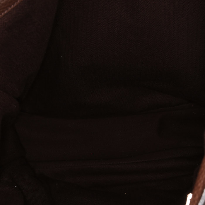 Borsa a spalla Hermes Marwari in pelle togo marrone - Detail D2
