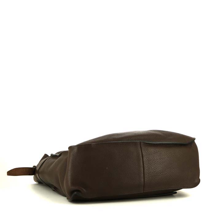 Hermes Marwari shoulder bag in brown togo leather - Detail D4