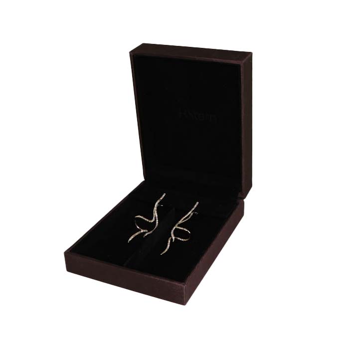 Pendientes colgantes H. Stern en oro amarillo y diamantes marrones - Detail D2