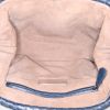 Pochette da sera Bottega Veneta in pelle intrecciata blu marino - Detail D2 thumbnail