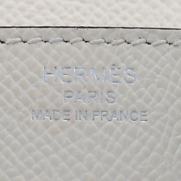 Bolso de mano Hermès  Birkin 25 cm en cuero epsom Craie - Detail D2
