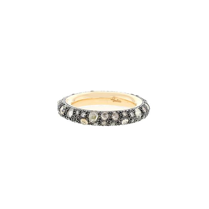 Pomellato Tango ring in pink gold,  silver and diamonds - 00pp