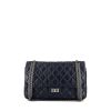 Chanel 2.55 handbag  in navy blue quilted leather - 360 thumbnail