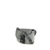 Bolso bandolera Dior  Saddle Messenger en lona monogram gris y cuero plateado - 00pp thumbnail